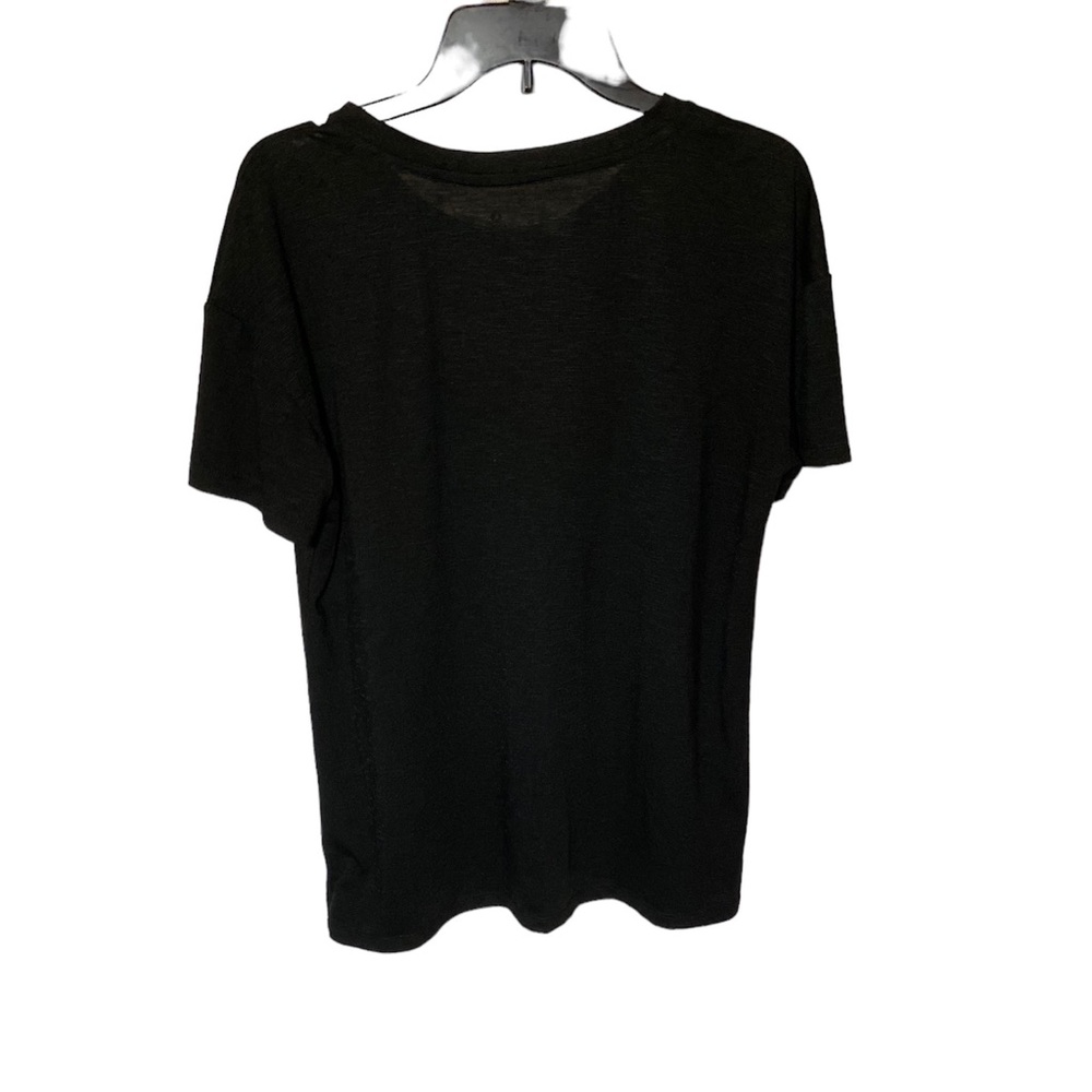 Women’s Large Black T-Shirt With White Stars Scattered On The Bottom - Picture 5 of 7